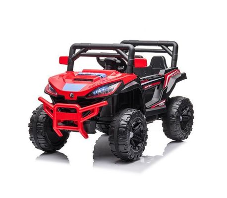 Rueda eléctrica roja de dos asientos de 12 voltios con control remoto, juguete de coche para niñas niños