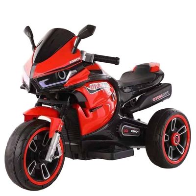 Triciclo de motocicleta eléctrica de niños blancos con luz colorida y motor 380*2