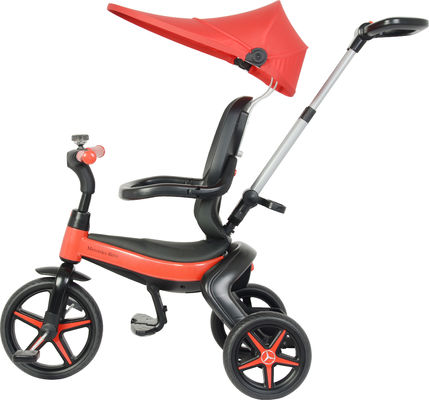 Niños plegable de tres ruedas paseo en coche triciclo con rueda EVA rango de edad 2-4 años