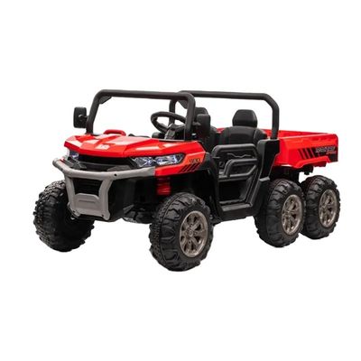 Los niños llevan coches de 6 ruedas camiones todoterreno motor 555*2 cartón tamaño 138.5*65.5*35.5cm
