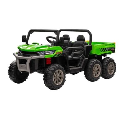 Los niños llevan coches de 6 ruedas camiones todoterreno motor 555*2 cartón tamaño 138.5*65.5*35.5cm