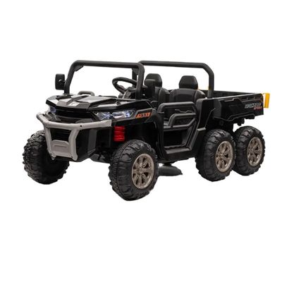 Los niños llevan coches de 6 ruedas camiones todoterreno motor 555*2 cartón tamaño 138.5*65.5*35.5cm