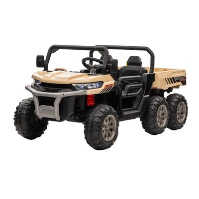 Los niños llevan coches de 6 ruedas camiones todoterreno motor 555*2 cartón tamaño 138.5*65.5*35.5cm