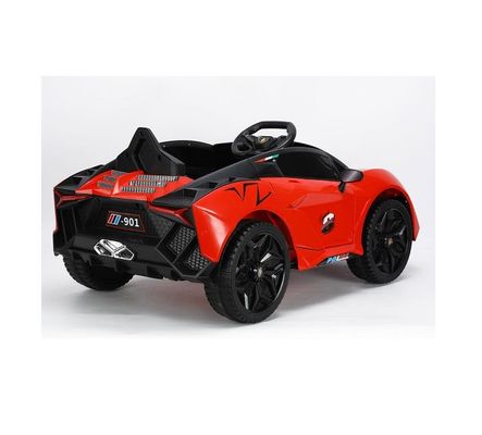 Luz LED funcional y color azul zafiro 12V coche eléctrico para niños con asiento grande