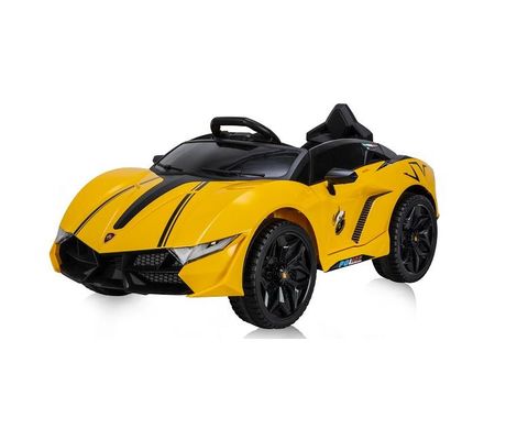 Luz LED funcional y color azul zafiro 12V coche eléctrico para niños con asiento grande
