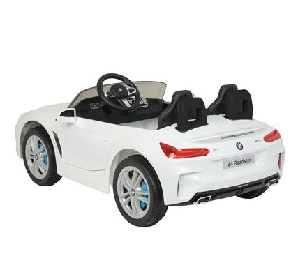 Carro eléctrico de dos plazas rojo para niños con función de música y control remoto