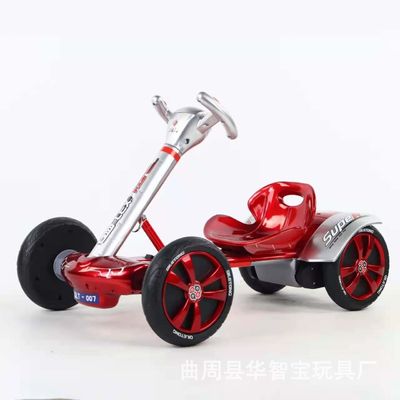 Go-Kart eléctrico para niños con batería con música y luces Diseño de fibra de carbono