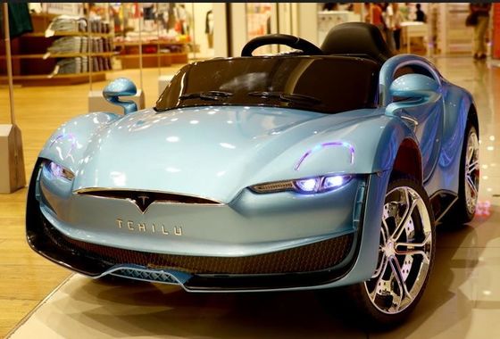 2023 Ride eléctrico de los niños en el coche con control remoto 12V de cuatro ruedas de dos plazas