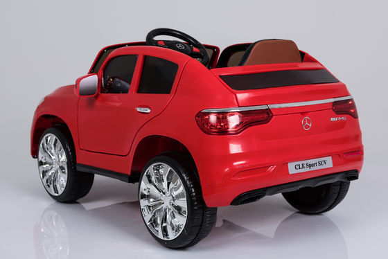 12V de cuatro ruedas en el coche autorizado eléctrico para niños pintura negra rojo batería alimentada