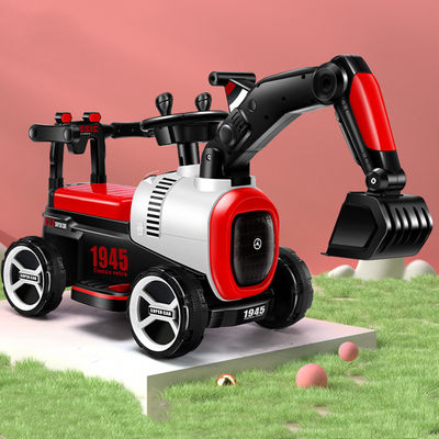Niños de plástico juguetes eléctricos excavadora de diapositivas paseo en mini camión de construcción para niños