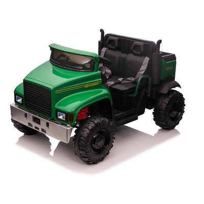 Niño 12V Electric Ride On Car Tractor con cubo trasero Rango de edad de 2 a 4 años VERDE NEGRO