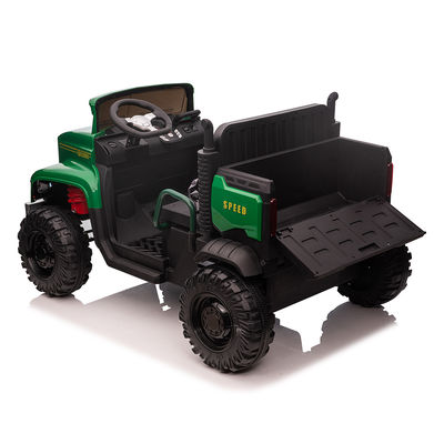 Niño 12V Electric Ride On Car Tractor con cubo trasero Rango de edad de 2 a 4 años VERDE NEGRO