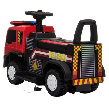 20W*1 Camión de bomberos eléctrico con motor y batería para que los niños lo conduzcan y jueguen con amigos