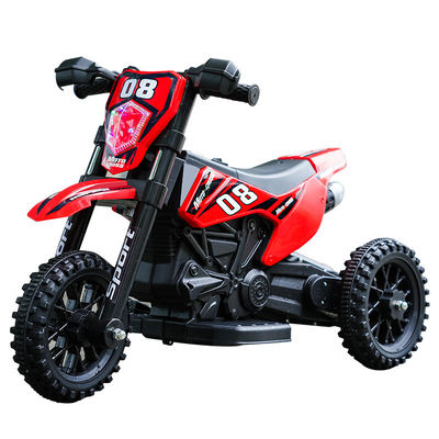 Niños de plástico montan en automóvil motocicleta eléctrica con música Rojo Azul Blanco para niños