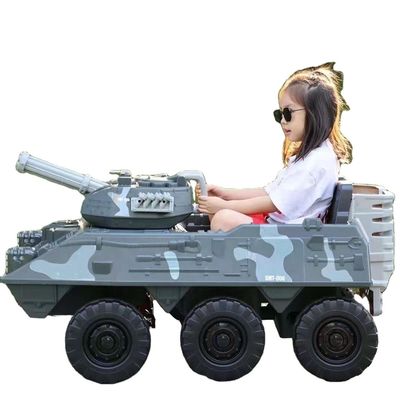 Juguetes para niños tanque eléctrico para montar tanque eléctrico para niños 12V 6X6 ruedas tipo de plástico PP
