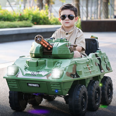 Juguetes para niños tanque eléctrico para montar tanque eléctrico para niños 12V 6X6 ruedas tipo de plástico PP
