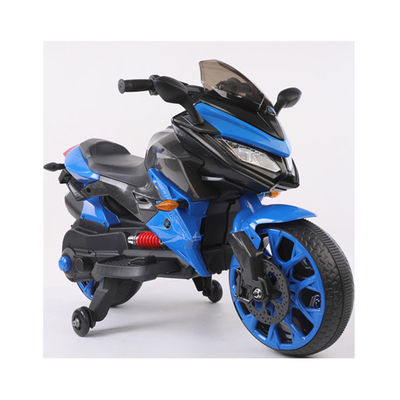12V de plástico azul de batería recargable operado por niños montar en motocicleta para el unisexo