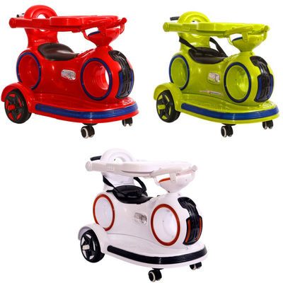 Carro eléctrico para niños con manija retráctil y luces coloridas