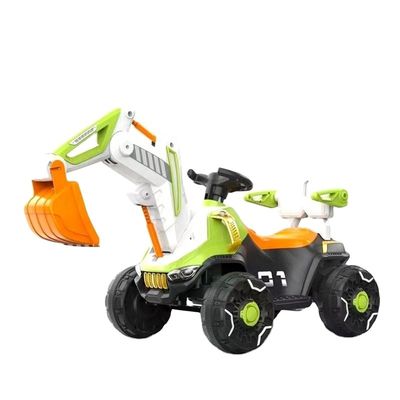 Faros LED y Música Dinámica 6v Paseo eléctrico en camión de construcción para niños