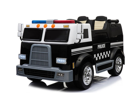 Batería 12V/24V Blanco negro Conducción eléctrica en vehículos policiales de dos plazas para niños