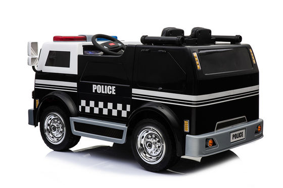 Batería 12V/24V Blanco negro Conducción eléctrica en vehículos policiales de dos plazas para niños