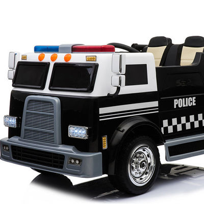 Batería 12V/24V Blanco negro Conducción eléctrica en vehículos policiales de dos plazas para niños
