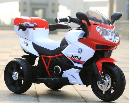 Niños de plástico eléctricos de batería accionados en tres ruedas en motocicleta para niños de 3 a 8 años