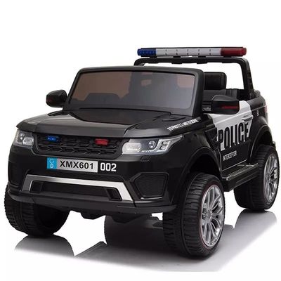 Black Ride On Baby Policía eléctrica SUV coche con control remoto juguete para niños grandes