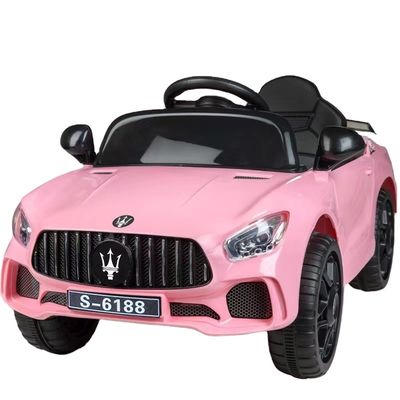 Pink Dual Drive Niños Coche de juguete con control remoto 2023 Conducir en coches eléctricos de 6v