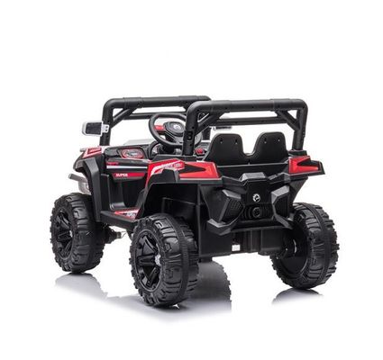Rueda eléctrica roja de dos asientos de 12 voltios con control remoto, juguete de coche para niñas niños
