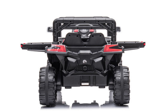 Rueda eléctrica roja de dos asientos de 12 voltios con control remoto, juguete de coche para niñas niños