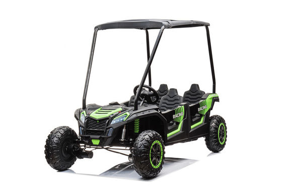 24v Batería 4x4 UTV de plástico Cuatro plazas coche eléctrico para niños con Carport 4 ruedas