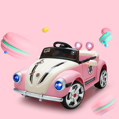 Escarabajo de los niños de paseo eléctrico en el coche 4 ruedas Princesa rosa cartón tamaño 101 * 54.5 * 33CM