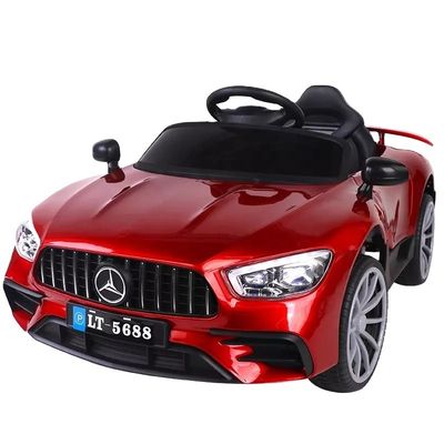 Batería de 12 V Ruedas eléctricas blancas Coche de juguete con control remoto y arranque de una llave