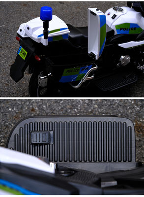 Motocicleta eléctrica de tres ruedas para niños en rojo/blanco/plata/negro
