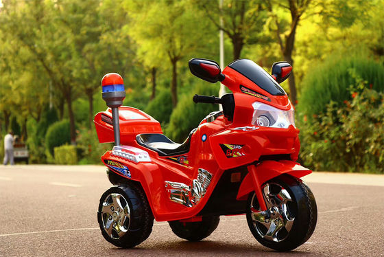 Gran asiento Motocicleta eléctrica para niños con lámpara de música Policía Bicicleta estilo clásico