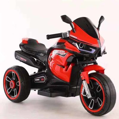 Triciclo de motocicleta eléctrica de niños blancos con luz colorida y motor 380*2