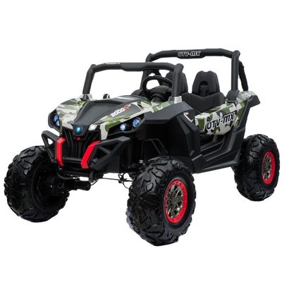 2.4G control remoto UTV plástico 2 asientos 12V eléctrico grande paseo en coche para niños batería caliente