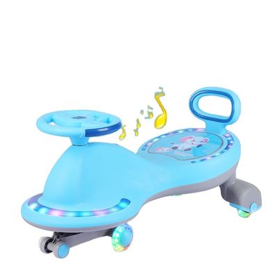 Los niños viajan en scooter coches bicicletas juguetes con luces de música y ruedas silenciosas de PU