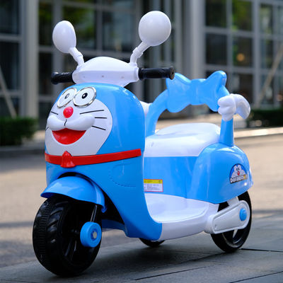 Motocicleta eléctrica de tres ruedas unisex para niños con iluminación fría
