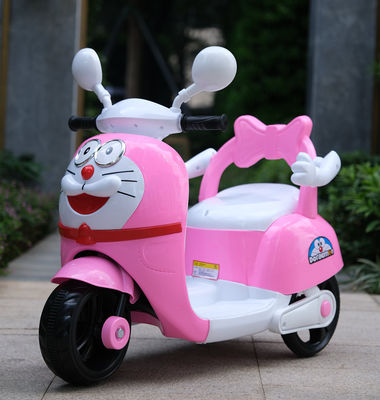 Motocicleta eléctrica de tres ruedas unisex para niños con iluminación fría