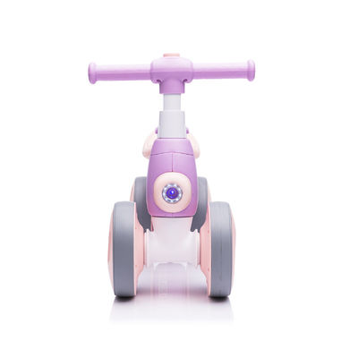 Música ligera y dispositivo de burbujas Bicicleta de equilibrio para niños de 1 a 6 años de edad 4 ruedas estilo de automóvil