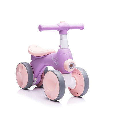 Música ligera y dispositivo de burbujas Bicicleta de equilibrio para niños de 1 a 6 años de edad 4 ruedas estilo de automóvil