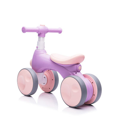 Música ligera y dispositivo de burbujas Bicicleta de equilibrio para niños de 1 a 6 años de edad 4 ruedas estilo de automóvil