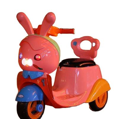 Función de música dinámica 2022 Triciclo eléctrico motocicleta coche para niños Unisex y diversión