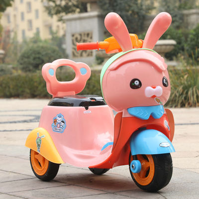 Función de música dinámica 2022 Triciclo eléctrico motocicleta coche para niños Unisex y diversión