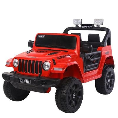 Los niños viajan en un coche eléctrico 12V de 2 plazas con control remoto y batería recargable