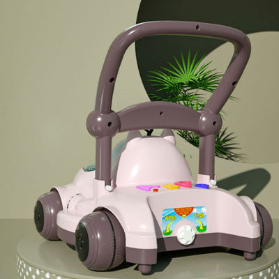 Niños de plástico viajan en un coche con techo sin motor Diseño personalizado Rosa/azul/blanco