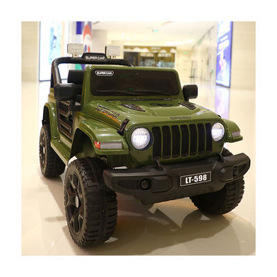 Rojo 12v 4 ruedas luz eléctrica 2 asientos control remoto recargable coche de juguete para niños