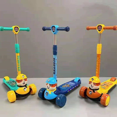 Unisex con batería, scooter para niños con flash plegable y con batería